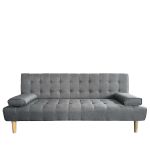 Καναπές Κρεβάτι Τριθέσιος ArteLibre ELFREDA Γκρι Ύφασμα 188x83x83cm