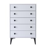 Συρταριέρα ArteLibre AMARI Λευκό Μοριοσανίδα 72x43x114cm