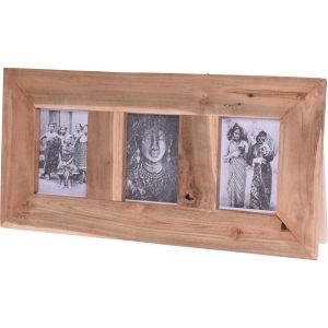 Κορνίζα Τριπλή ArteLibre Καφέ Ξύλο 55x3.5x28cm