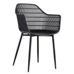 Πολυθρόνα Κήπου ArteLibre KOPHIPHI Μαύρο PP/Μέταλλο 53x58x86.5cm