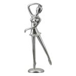 Φιγούρα Μπαλαρίνα 'Adeline' Πολυρεζίνη Ασημί 3Τμχ 9.5x10x29.5cm