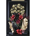 Γλυπτό Χέρια 'Two Hands' Πολυρεζίνη Χρυσό 8x13.5x29cm