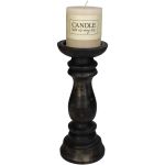 Κηροπήγιο ArteLibre Μαύρο Ξύλο 10x10x25cm