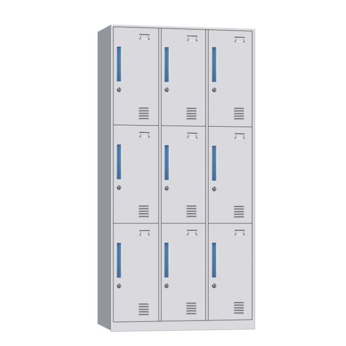 Φοριαμός ArteLibre 9 Θέσεων ELDAR Ανοιχτό Γκρι Μέταλλο 90x45x185cm