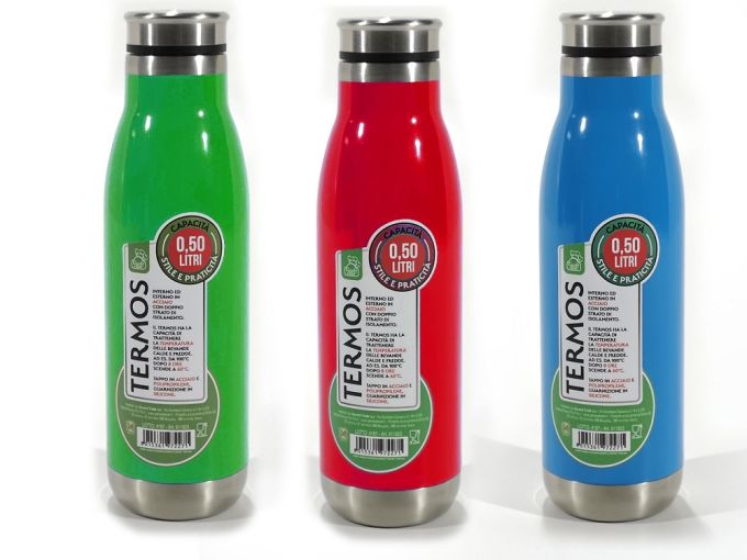 Θερμός 500ml Μέταλλο Σε 3 Χρώματα