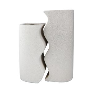 Βάζο ArteLibre Μπεζ Κεραμικό 18.2x8x25.5cm 2Τμχ