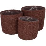 Καλάθι ArteLibre Almond Seagrass 20x20x18cm Σετ 3Τμχ