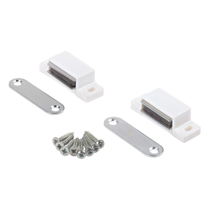 Πιαστράκι Μαγνητικό 4kg Πλαστικό Λευκό Με Σταθερή Βάση