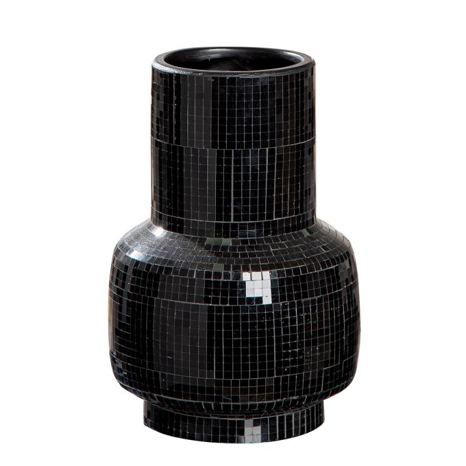 Βάζο Λαιμού Κεραμικό Μαύρο D16X24Cm D16X24Cm