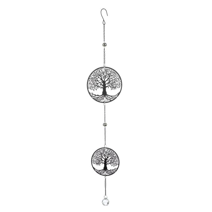 Γιρλάντα Round Tree Of Life Motif Metal Black 15X3X80Cm 15X3X80Cm
