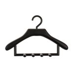 Κρεμάστρα Πολυχρηστική Μαύρο Πλαστικό 11x7.5x3cm