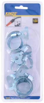 Σετ 10τμχ Σφιγκτήρες Λάστιχου ΚΙΝΖΟ Διάφορα Μεγέθη Σε Καρτέλα