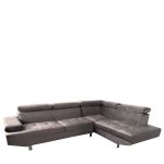 Καναπές Γωνιακός ArteLibre OZMA Γκρι Ύφασμα 254x160x70cm