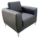 Πολυθρόνα ArteLibre ELFRIC Μαύρο PU 89x81x81cm