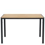 Τραπέζι Τραπεζαρίας ArteLibre CRESTMERE Sonoma/Μαύρο Μέταλλο/Μοριοσανίδα 120x70x75cm