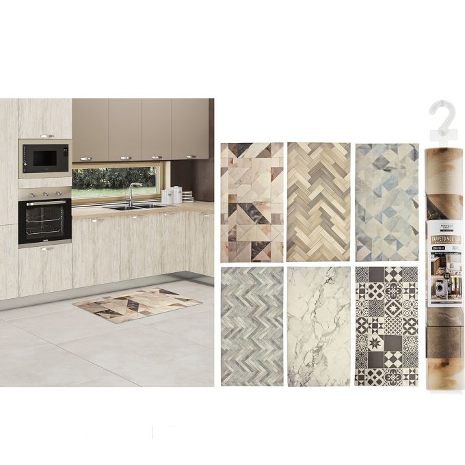 Χαλί Απορροφητικό Πολύχρωμο Πολυεστέρας 100x50x0.4cm Σε 6 Σχέδια