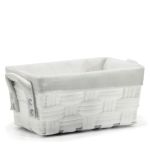 Καλάθι Αποθήκευσης Λευκό Polyester 28x17x13cm