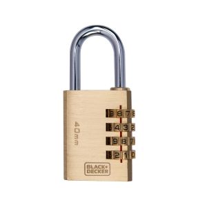 Λουκέτο 40mm Συνδυασμού Ορειχάλκινο BLACK+DECKER