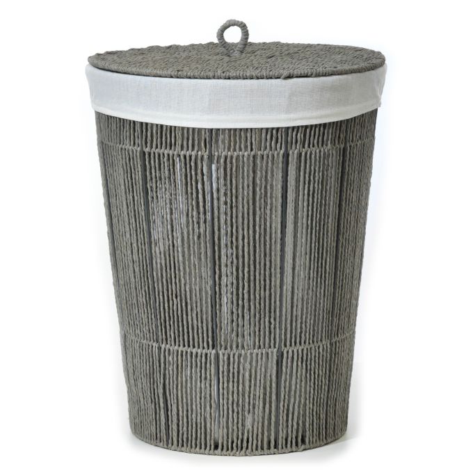 Καλάθι Απλύτων Γκρι Φ42x54cm