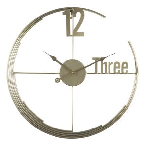 Ρολόι Τοίχου ArteLibre Χρυσό Μέταλλο 45.7x45.7x3.5cm