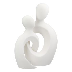 Σετ 2 Τεμαχίων Φιγούρα Ζευγάρι 'Intertwined' Κεραμικό Λευκό 11x16.5x23.5cm