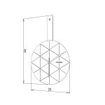 Ρολόι Τοίχου ArteLibre MINUET Λευκό/Μαύρο Ξύλο/Ύφασμα 23x23x2cm