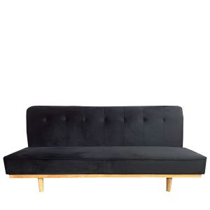 Καναπές Κρεβάτι Τριθέσιος ArteLibre CELESTE Μαύρο Ύφασμα 193x85x88cm
