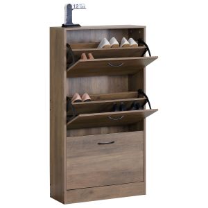 Παπουτσοθήκη ArteLibre BRANTLEY WALNUT Μοριοσανίδα 60x24x116cm