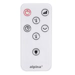 Αερόθερμο Δαπέδου Πύργος Φορητό Με Τηλεχειριστήριο Λευκό/Μαύρο 2000W ALPINA