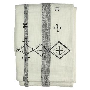 Ριχτάρι ArteLibre Ριγέ Μαύρο Βαμβακερό 130x170cm