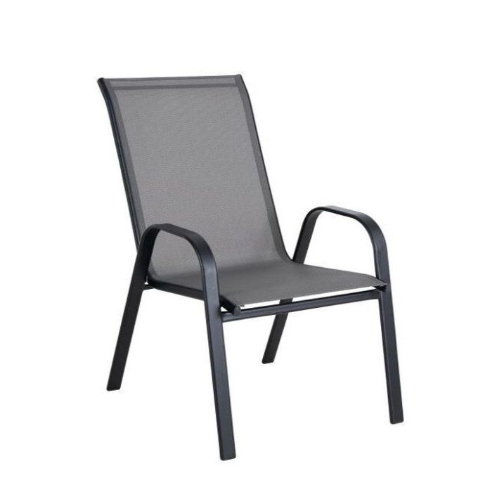 Πολυθρόνα Μεταλλική ArteLibre Neptune Γκρι/Μαύρο 55x75x95cm