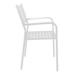 Πολυθρόνα Κήπου ArteLibre MONTU Λευκό Μέταλλο 54x51x84cm
