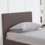 Κρεβάτι ArteLibre AZALEA Σκούρο Καφέ PU 213x101x88cm (Στρώμα 90x200cm)