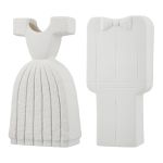 Βάζο 'Bridal Couple' Κεραμικό Λευκό 2Τμχ 6x12x25cm