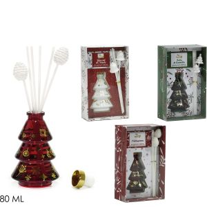 Χριστουγεννιάτικο Αρωματικό Χώρου 80ml Με Σχέδιο Δέντρο Σε 3 Αρώματα