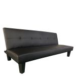 Καναπές Κρεβάτι Τριθέσιος ArteLibre NAHELE Μαύρο PU 179x82.5x78cm