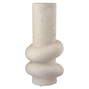 Βάζο 'Ring' Κεραμικό Ανοιχτό Γκρι 31x15cm