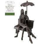 Διακοσμητικό ArteLibre Ζευγάρι Σε Παγκάκι Καφέ Μέταλλο 12x14x19cm