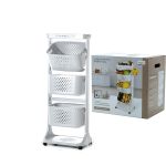 Τρόλεϊ Λευκό Πλαστικό 44x29x112cm