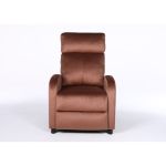 Πολυθρόνα Ανακλινόμενη ArteLibre TUREIS Καφέ Βελούδο 68x86x99cm