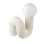 Επιτραπέζιο Φωτιστικό Organic Ceramic Beige White 18X17X30Cm 18X17X30Cm