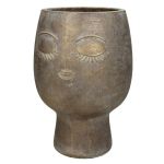 Κασπώ ArteLibre Πρόσωπο Χρυσό Τσιμέντο 17.5x17.5x25cm