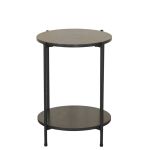 Βοηθητικό Τραπεζάκι ArteLibre ULVERTON Μαύρο Μάρμαρο Μοριοσανίδα/Μέταλλο 43.3x43.3x56.5cm