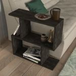 Τραπεζάκι Άκρης ArteLibre MATHRAKI Wenge Μοριοσανίδα/Μελαμίνη 60x20x60cm