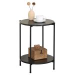 Βοηθητικό Τραπεζάκι ArteLibre ULVERTON Μαύρο Μάρμαρο Μοριοσανίδα/Μέταλλο 43.3x43.3x56.5cm