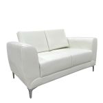 Καναπές Διθέσιος ArteLibre ELFRIC Λευκό PU 142x81x81cm