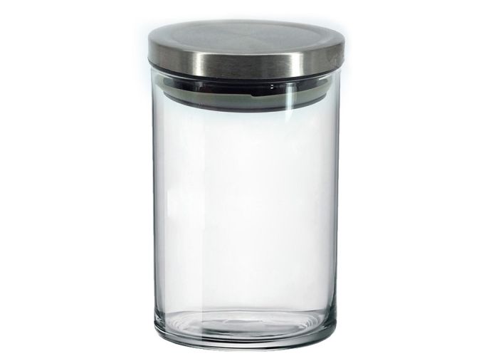 Δοχείο Με Μεταλλικό Πώμα Διάφανο Γυαλί 1.2lt