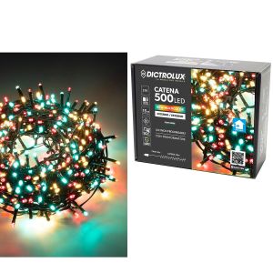 500 LED Εσωτ. & Εξωτ. Χώρου Με 8 Προγράμματα Και Μετασχηματιστή Πολύχρωμο Φως Πράσινο Καλώδιο Μη Επεκτεινόμενο IP44 31V