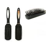 Βούρτσα Μαλλιών Μαλακή Λαβή Μαύρο Πλαστικό 5x24cm Σε 2 Αποχρώσεις