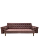 Καναπές Κρεβάτι Τριθέσιος ArteLibre AUBREY Σάπιο Μήλο Ύφασμα 224x88x84cm